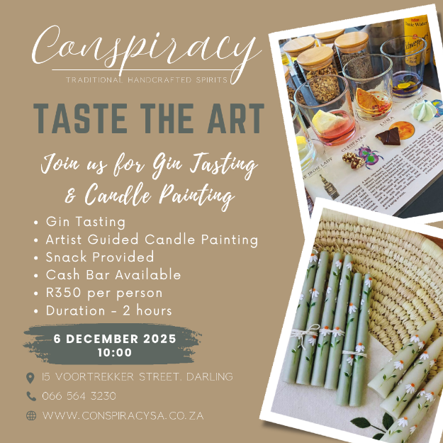 Picture of 6 December 2025 10:00 Gin Tasting & Candle Painting